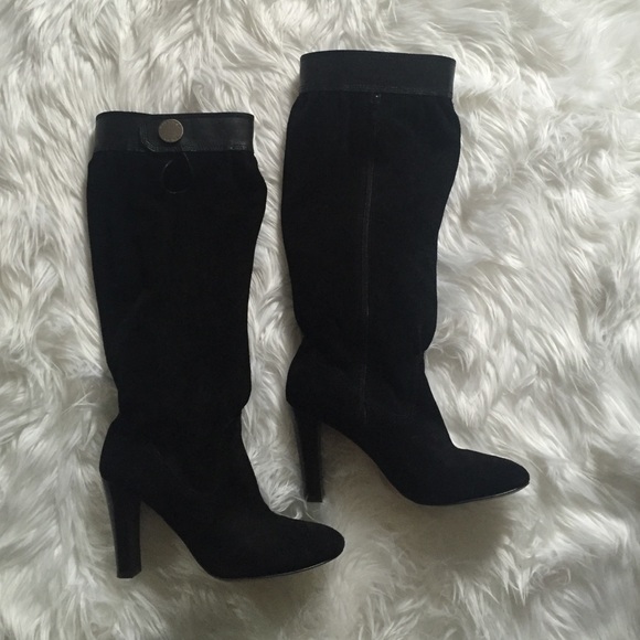 COPY - Michael Kors 6.5 Black Suede Slouchy Boots - Picture 1 of 4